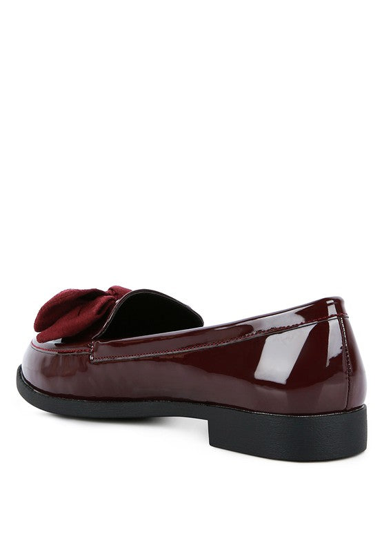 BOWBERRY BOW-TIE PATENT LOAFERS