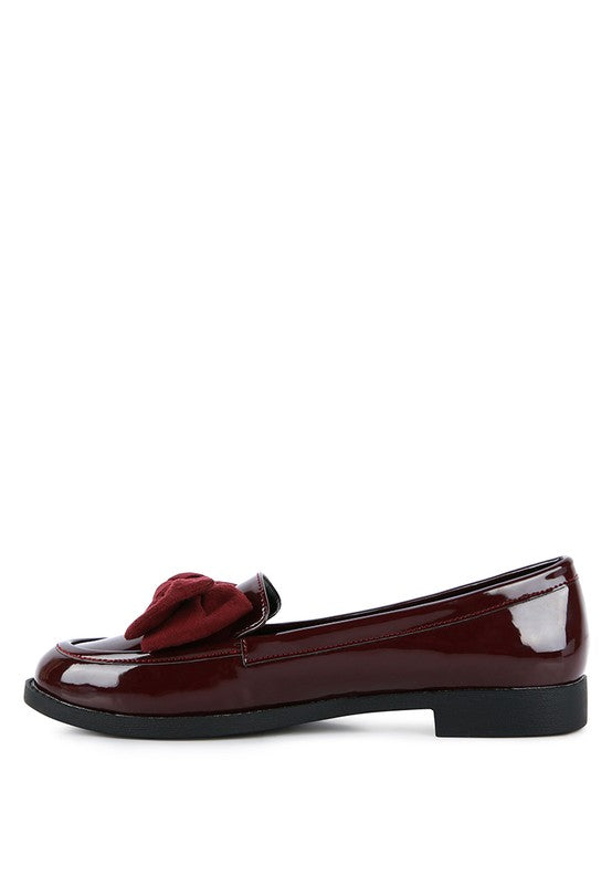 BOWBERRY BOW-TIE PATENT LOAFERS