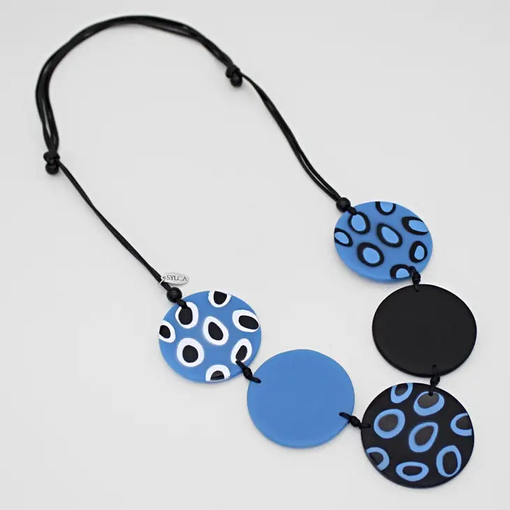 Blue Contemporary Janell Necklace