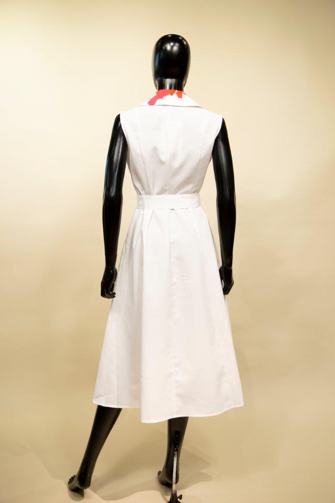 Duppioni Double Breast Long Dress